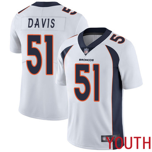 Youth Denver Broncos #51 Todd Davis White Vapor Untouchable Limited Player Football NFL Jersey->denver broncos->NFL Jersey